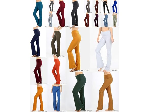 Zenana Women (S) Fold Over Waist Cotton Leggings