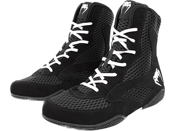 Venum Unisex High-Top Boxing Shoe, Black