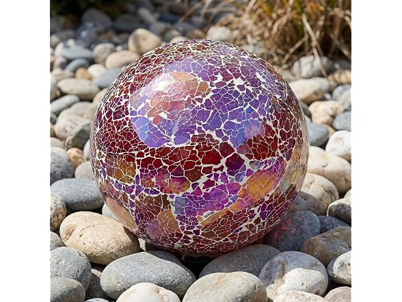 Sunnydaze 10" Pearl Pink Crackled Globe
