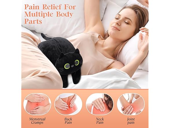 GEOPAI Microwave Heating Pad Large Black Cat