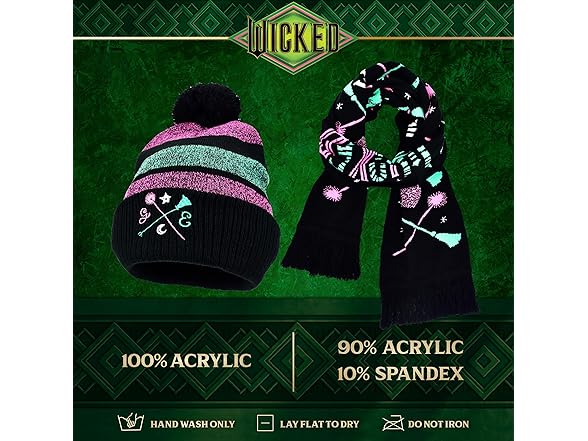 Wicked Beanie Hat and Scarf Set