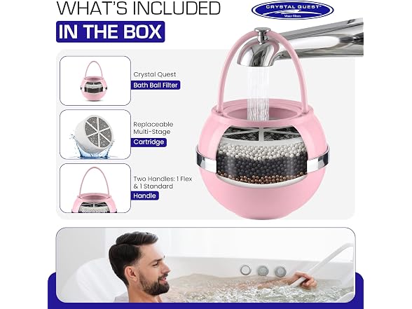 Crystal Quest Bath Ball Filter