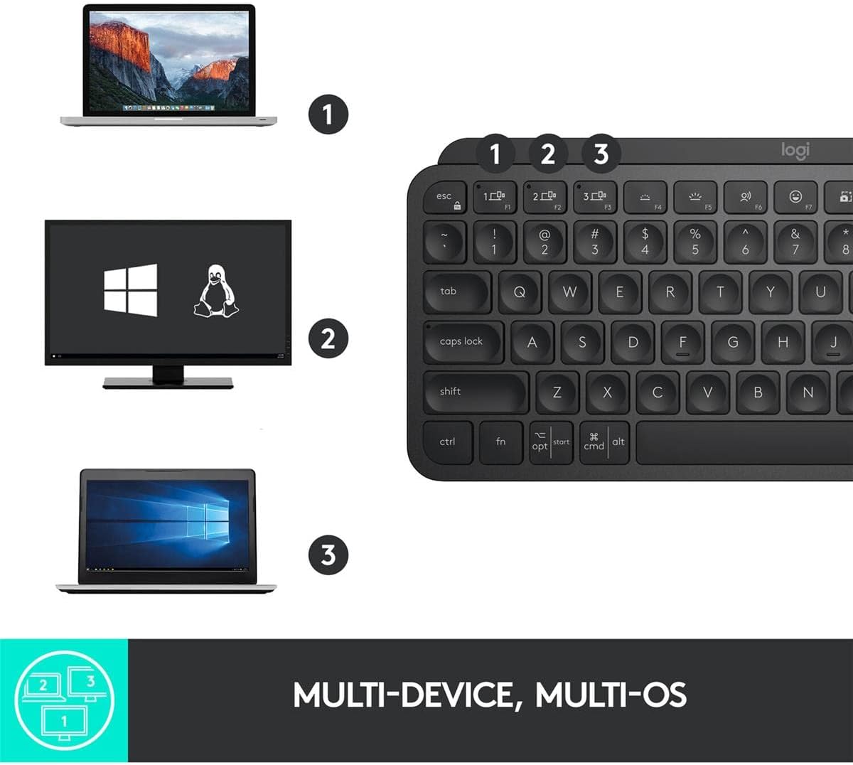 Logitech MX Keys Mini Bluetooth Keyboard - Gallery 13