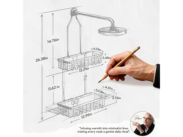 VALORDINE Aluminum Shower Caddy