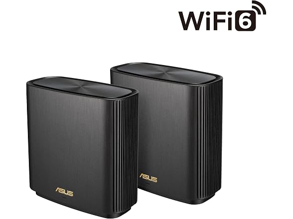 ASUS ZenWiFi - AX7800 WiFi 6 AiMesh Home Wireless System - Black (2-Pack)