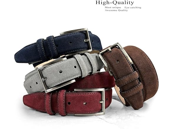 Belts.com Men (38) 35mm Belt Suede Full Belt Belt