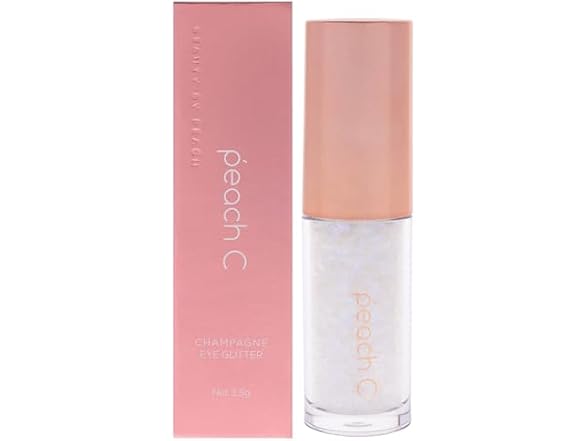 Peach C Champagne Eye Glitter 01 Pure White