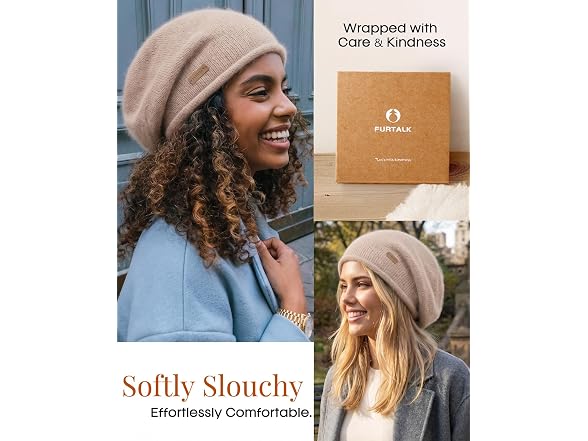 FURTALK Slouchy Beanie-Mixed Brown
