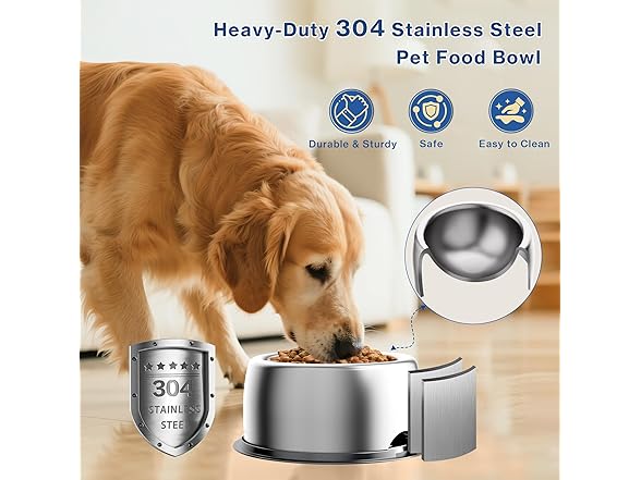 UPSKYPET 304 Stainless Steel Dog Bowl
