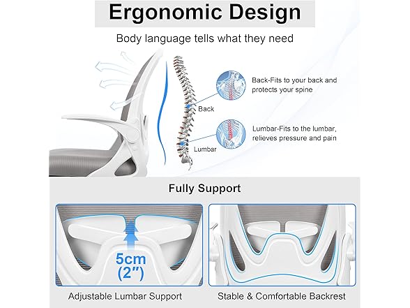 Primy Ergonomic Drafting Chair with Flip-up Armrests Tall Of (Open Box)