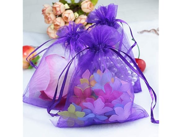 SEMCICOR 100Pcs Organza Gift Candy 