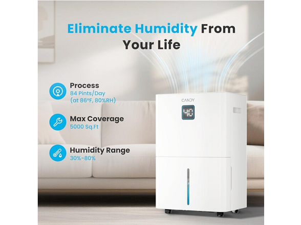 Candy CAS-CF40-W-US CANDY 84 Pints Dehumidifier