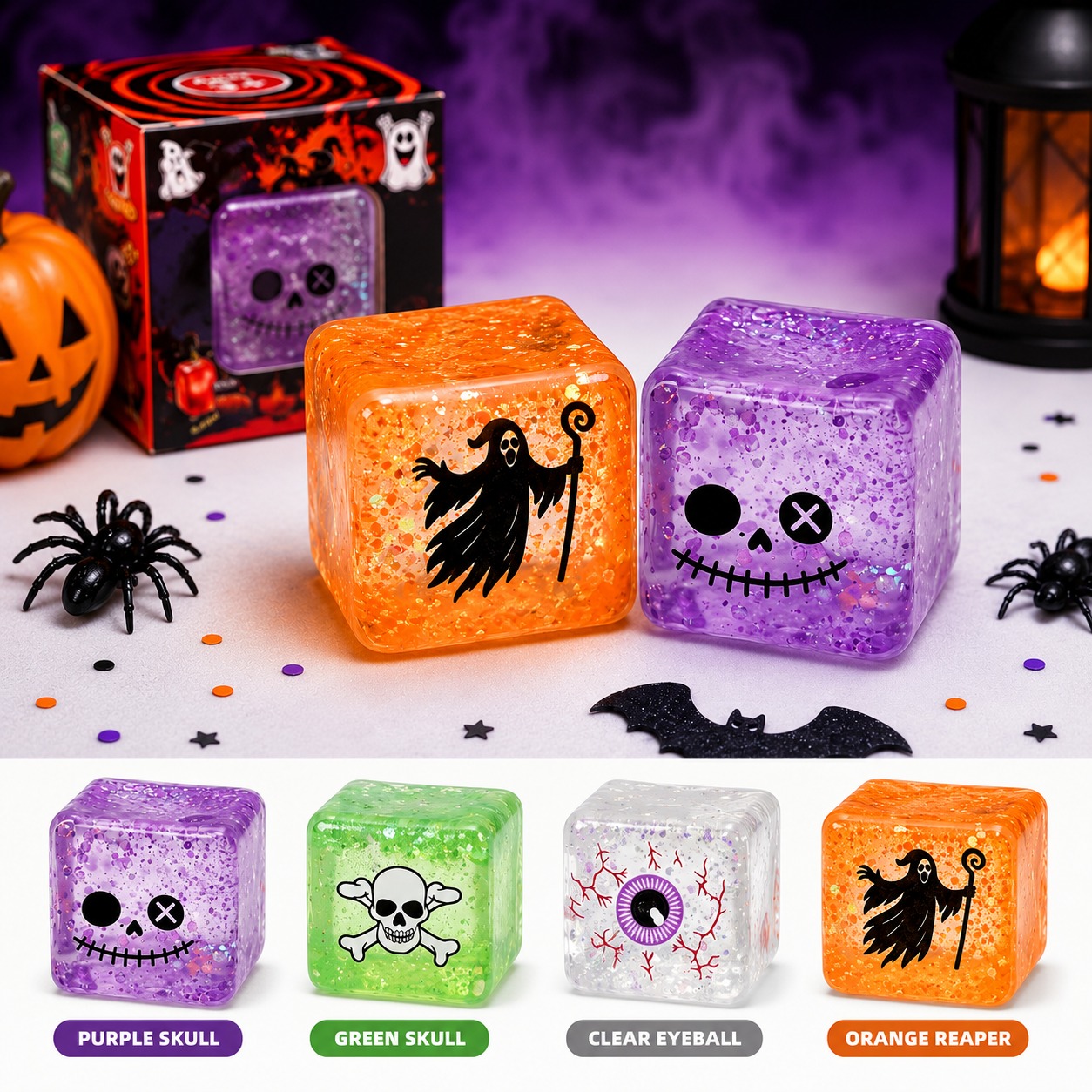 Halloween Jelly Cube Squishy 2-Pack Mystery Set - Gallery 10