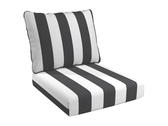 California Umbrella Outdoor Deep Seat Black/ White