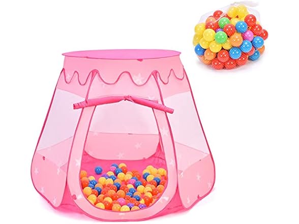 Costzon Princess Pop Up Tent w/ 100 Balls Included