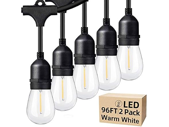 Lakumu KN0001 96FT S14 Solar String Lights