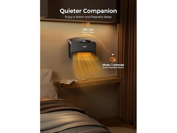 Givebest 5200 BTU Wall Heater - Grey