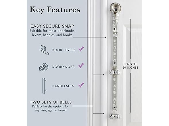 PoochieBells Dog Doorbell, Dog Potty Training Bells