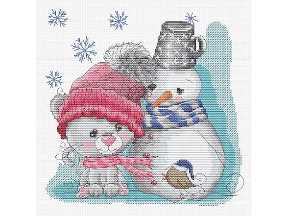 Luca-S Cross Stitch Kit The Cat & Friends