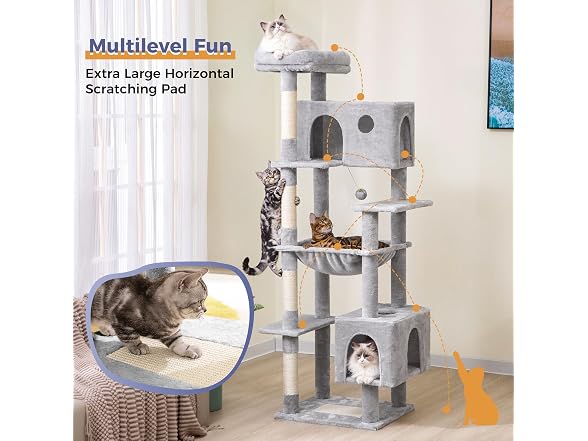Meow Sir Large Cat Tree for Large Cats 70 Inches - Gallery 6