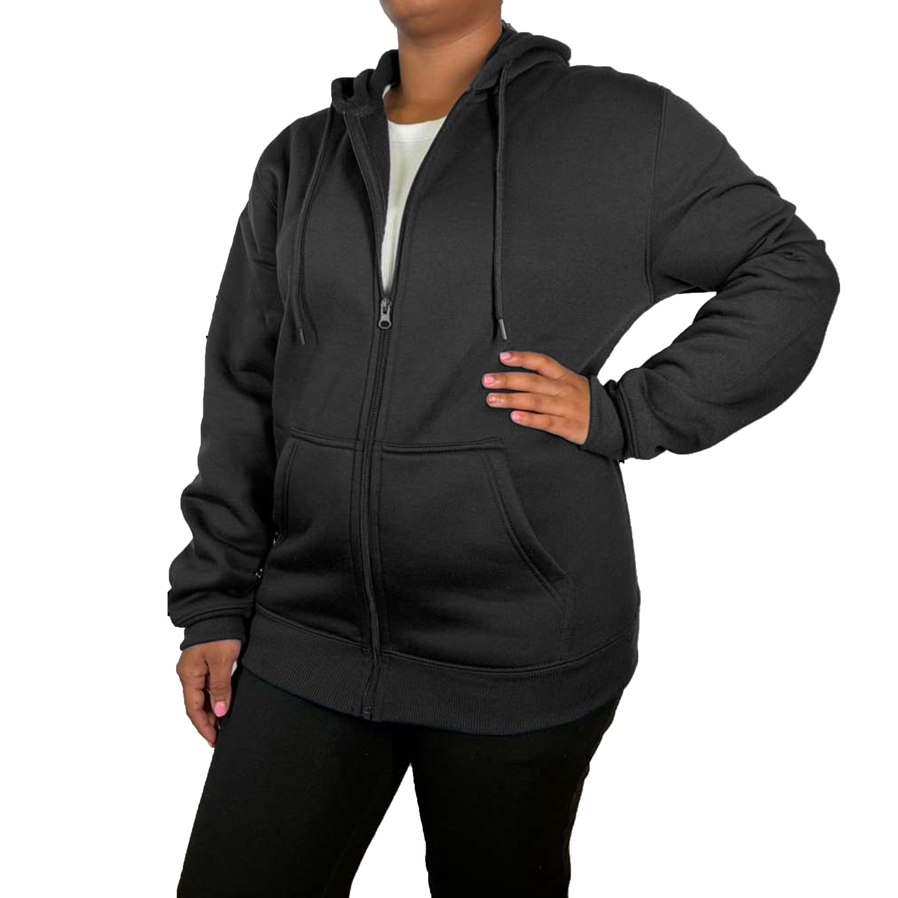 Womens Heavyweight Fleece-Lined Tech Zip Hoodie - Gallery 17