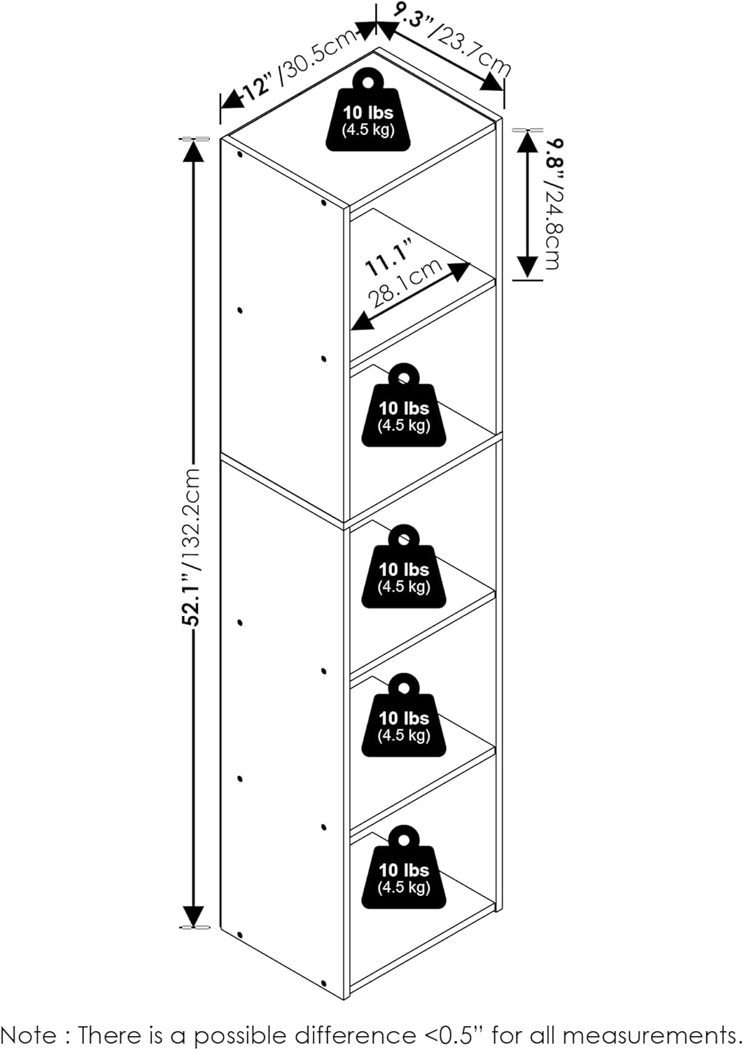 Furinno Luder Bookcase Book Storage - Gallery 33