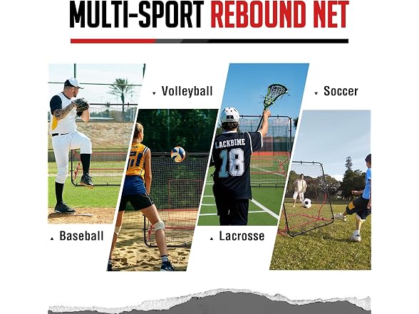 ZEALFEEL 4x4.5FT Baseball Rebounder Net