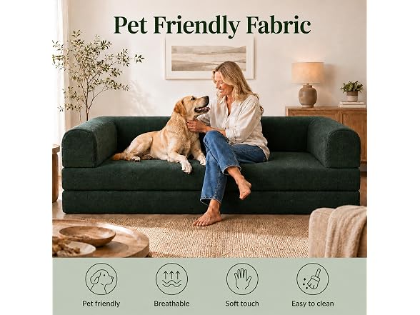 WHGBJA 79" 5-in-1 Sofa Bed - Light Green