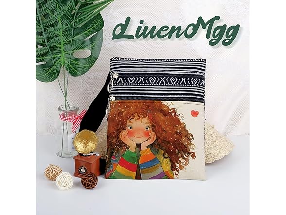 LiuenMgg Curly Hair Lady Messenger Bag