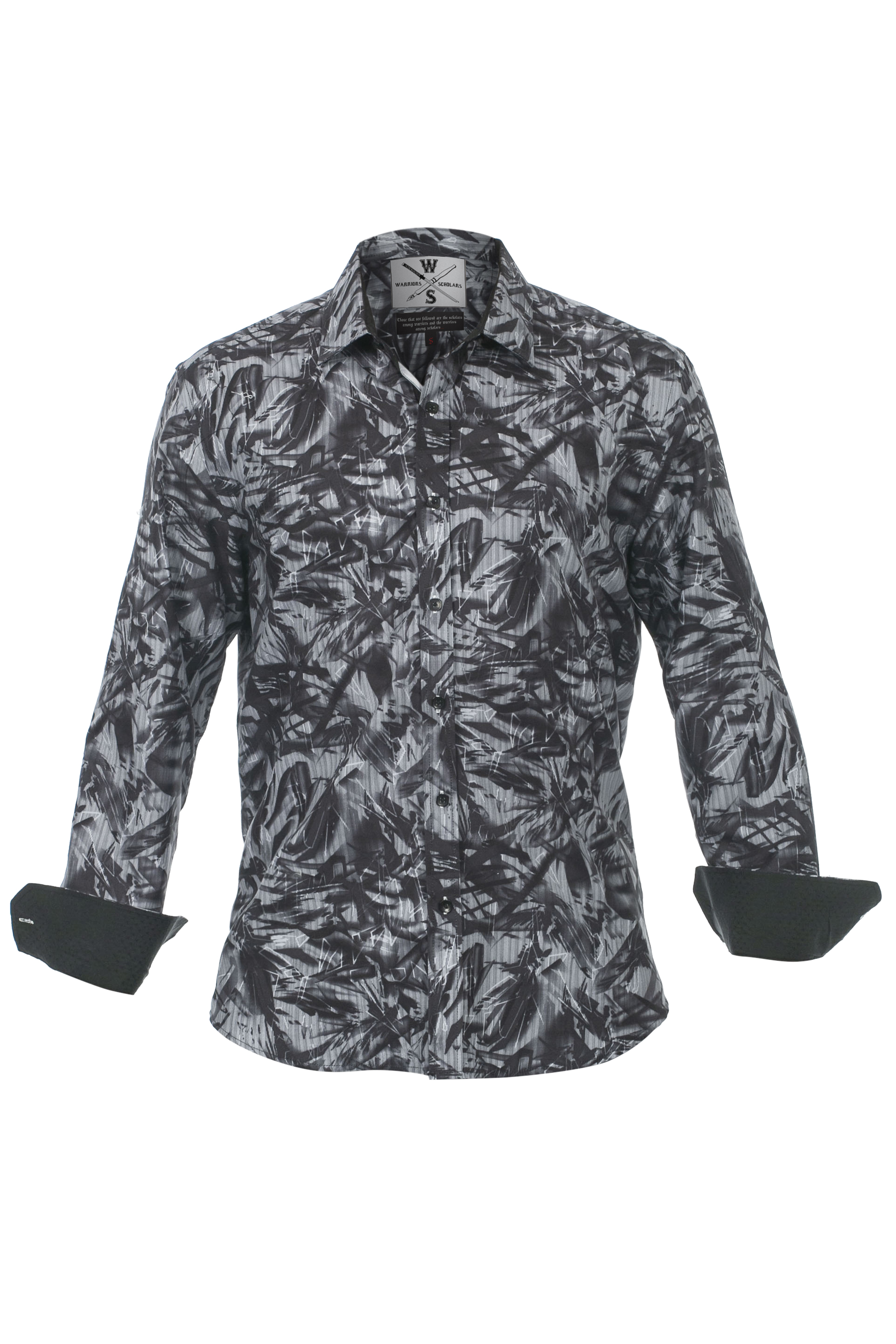 Warriors & Scholars Men's Jeremy L/S Slim Fit Woven Shirt - Gallery 2