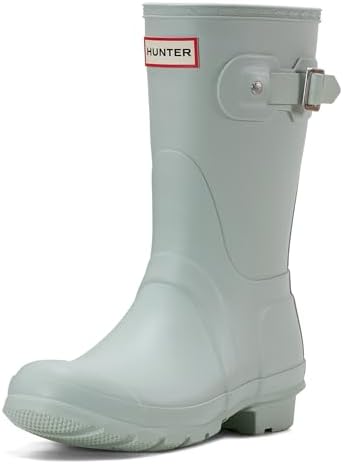 Hunter Women's Original Short Rain Boots, Light Green, 7