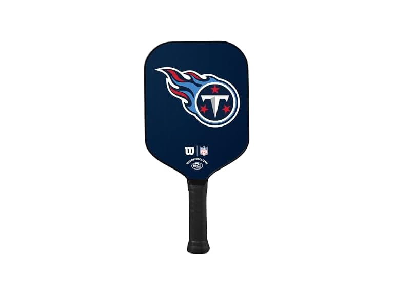 Wilson NFL Collection Fierce Team Pickleball Paddle - Grip Size 2-4 1/4", Tennessee Titans