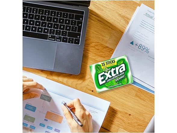 EXTRA Spearmint Sugar Free Chewing Gum, 6 Pack