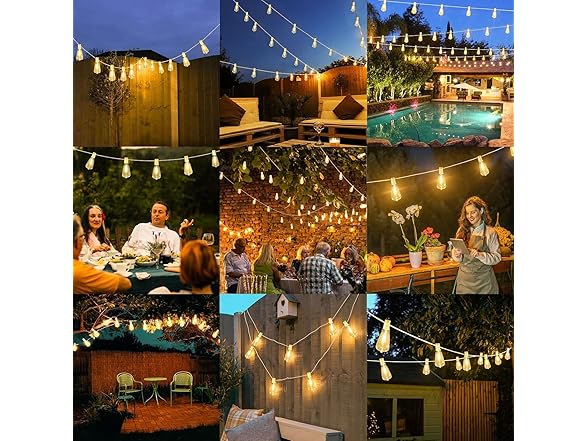 Brightever Outdoor String Lights, Waterproof Connectable