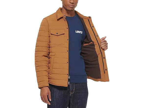 Levis Mens Quilted Stretch Bomber