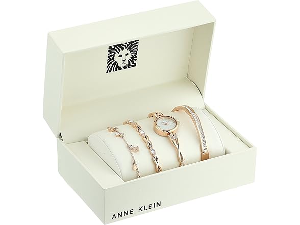 Anne Klein Women Rose Gold Watch & Bracelet Set - Gallery 5