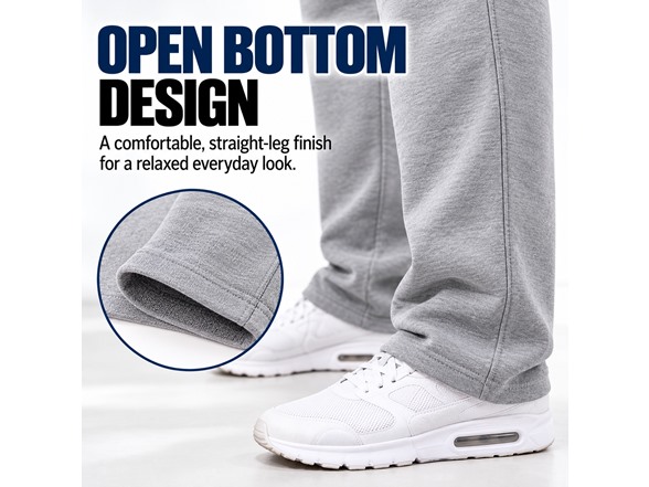 4Pk Mens Open Bottom Sweatpants