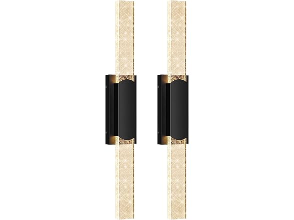 BesLowe 35.3in Wall Lights w/ Crystal Bubble, 2 Pk