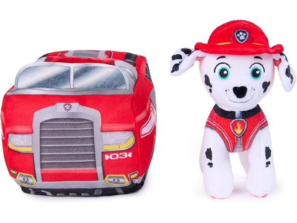 Paw Patrol Marshall 2-in-1 Plush Toy Firetruck and Stuffed Animal
