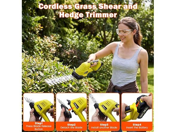 KOMASTY Hedge Trimmer Cordless
