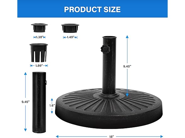 Simple Deluxe 18.11" Umbrella Base