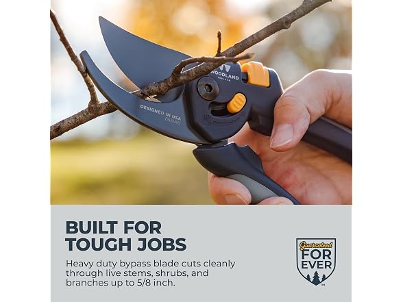 Woodland Tools Co. Heavy Duty Bypass Pruning Shears – 5/8"