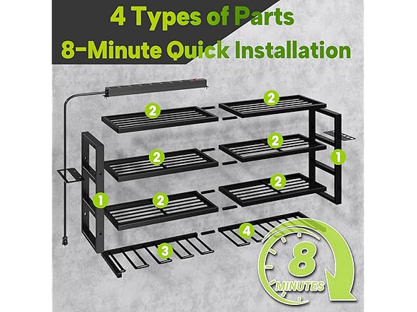 CFMASTER Large Power Tool Organizer Wall Mount