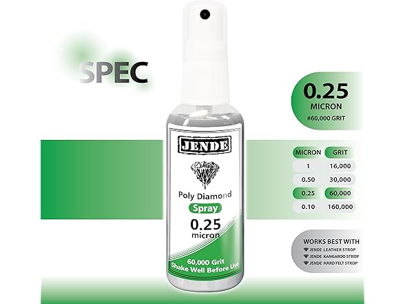Jende 0.25 Micron Poly Diamond Spray 50