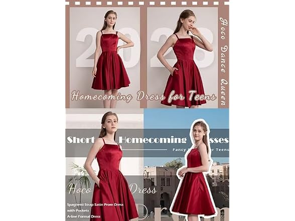 Tianzhihe Women (10) Satin Line Homecoming Dresses