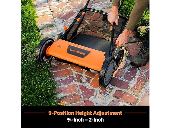 LawnMaster Push Reel Lawn Mower 18-Inch 5-Blade
