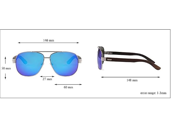 Tucci Italy Black Aviator Sunglasses