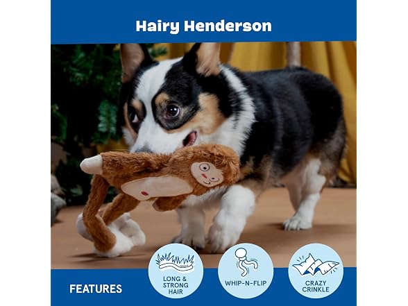 BarkBox Hairy Henderson Dog Toy | Bigfoot Plush