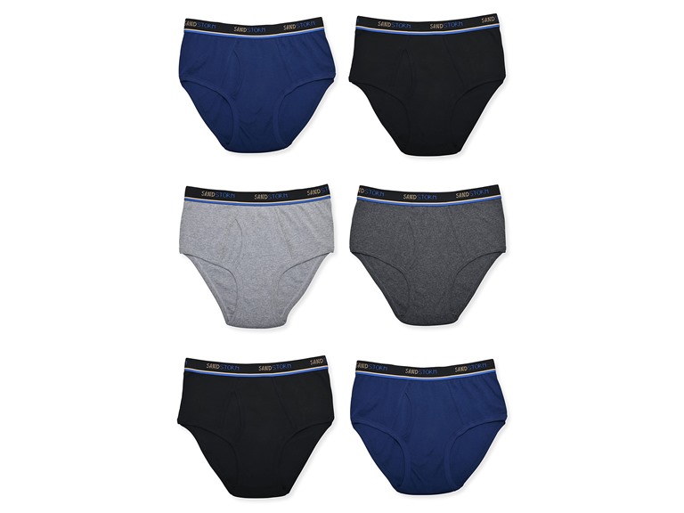 Sand Storm Men's Briefs - 6-Pack Essential Cotton Assorted Colors