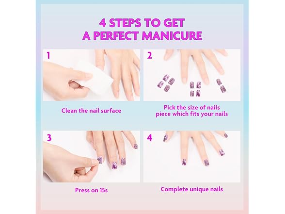 Townley Girl Press On Nails Set 96 Piece